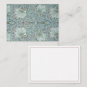 William Morris, Pimpernel - Aqua Green Floral Mitteilungskarte