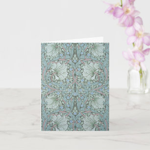 William Morris - Pimpernel: Blaue und grüne Blumen Karte