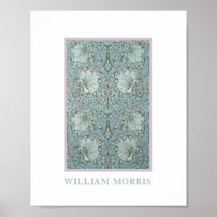 William Morris - Pimpernel: Blaues und grünes Flor Poster