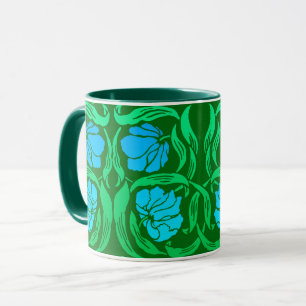 William Morris Pimpernel, Blue & Emerald Green Tasse