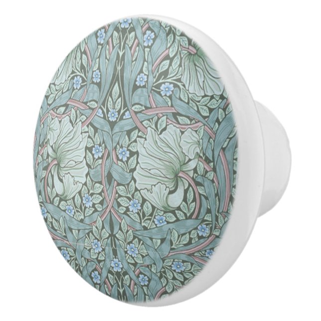 William Morris - Pimpernel- Blue & Green Blume Keramikknauf (Rechts)