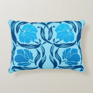 William Morris Pimpernel, Denim & Light Blue Zierkissen