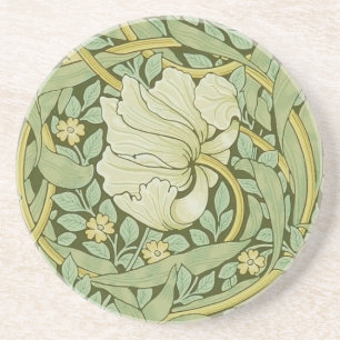 William Morris Pimpernel Floral Blaues Tapetenmust Getränkeuntersetzer