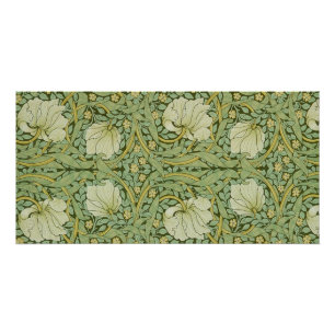 William Morris Pimpernel Floral Blaues Tapetenmust Poster