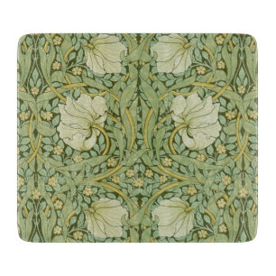 William Morris Pimpernel Floral Blaues Tapetenmust Schneidebrett