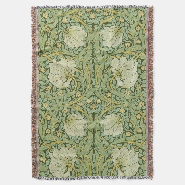 William Morris Pimpernel Floral Blue Wallpaper Decke (Vorderseite Vertikal)