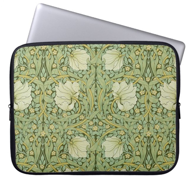 William Morris Pimpernel Floral Blue Wallpaper Laptopschutzhülle (Vorderseite)