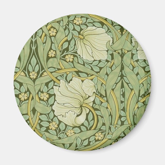 William Morris Pimpernel Floral Blue Wallpaper Magnet (Vorne)