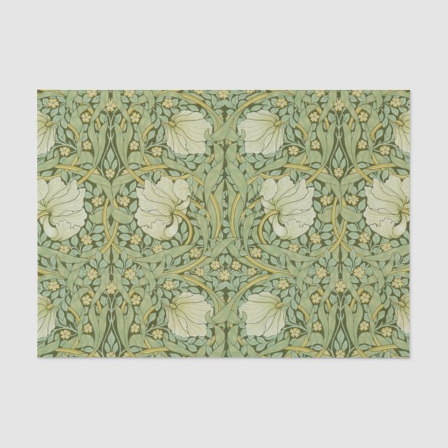 William Morris Pimpernel Floral Blue Wallpaper Seidenpapier (Vorderseite)