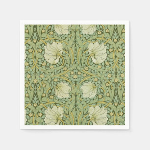 William Morris Pimpernel Floral Blue Wallpaper Serviette