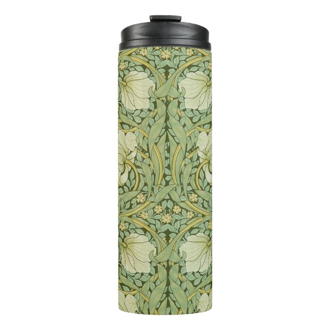 William Morris Pimpernel Floral Blue Wallpaper Thermosbecher (Vorderseite)