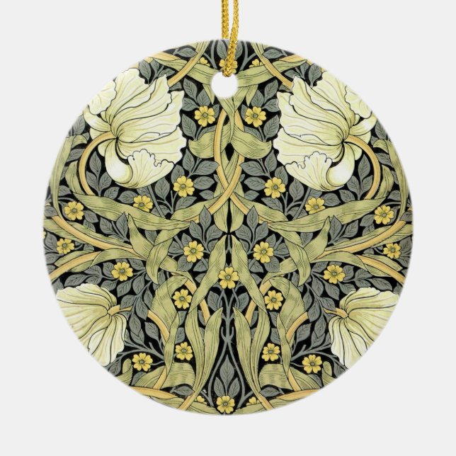 William Morris Pimpernel Floral Wallpaper Keramik Ornament (Vorne)