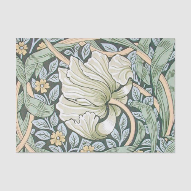 William Morris Pimpernel Floral Wallpaper Seidenpapier (Vorderseite)
