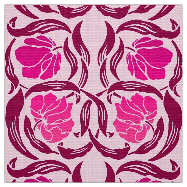 William Morris Pimpernel, Fuchsia & Light Pink Stoff (Muster)