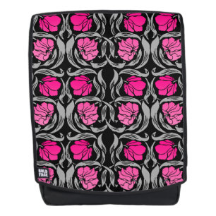 William Morris Pimpernel, Fuchsienrosa und Schwarz Rucksack