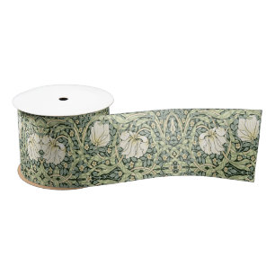 William Morris Pimpernel Green Satinband