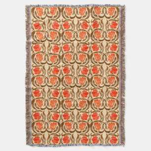 William Morris Pimpernel, Mandarin Orange und Brau Decke