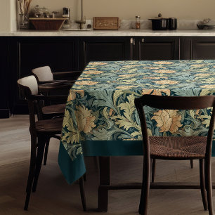 William Morris Pimpernel Pastellblauer Elfenbeinpf Tischdecke