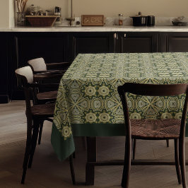 William Morris Pimpernel Pattern Green Gold Tischdecke