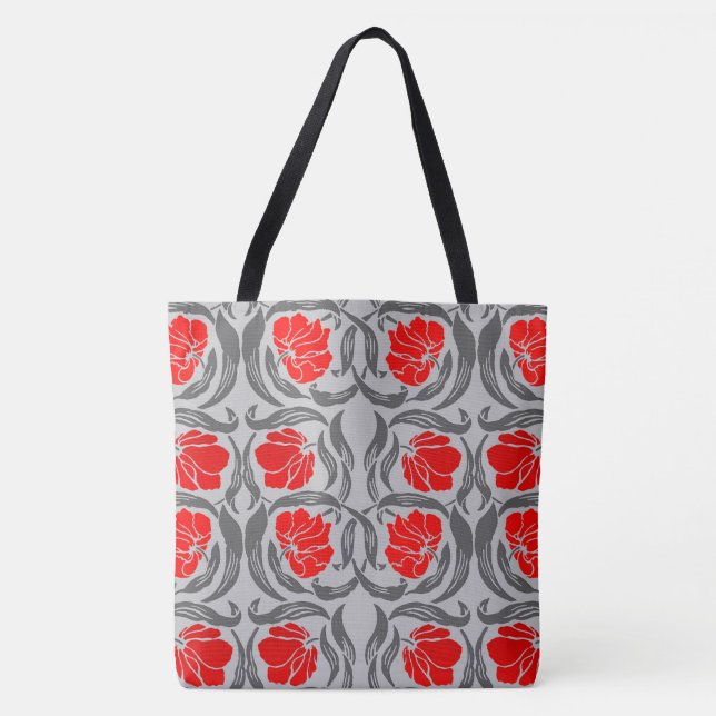 William Morris Pimpernel, Silver Gray und Red Tasche (Vorderseite)