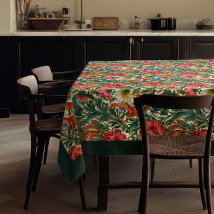 William Morris Pimpernel Terracotta Pastellblau Tischdecke