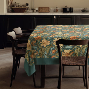 William Morris Pimpernel Terracotta Pastellgrün Tischdecke