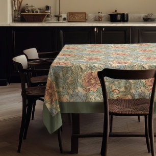 William Morris Pimpernel Terracotta Pastellgrün Tischdecke