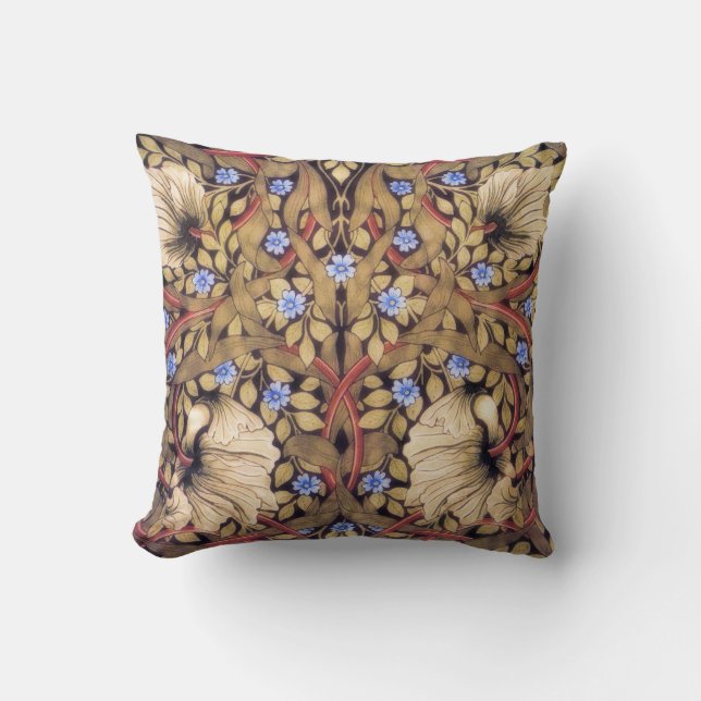 William Morris Pimpernel Vintag Floral Kissen (Vorderseite)