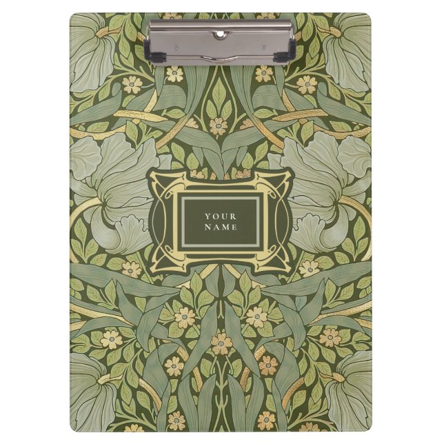 William Morris Pimpernel Vintag Pattern Clipboard Klemmbrett (Vorderseite)