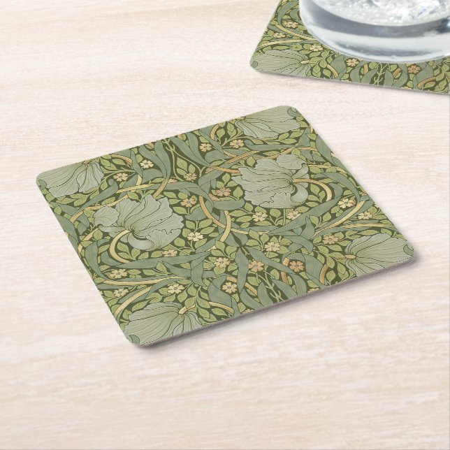 William Morris Pimpernel Vintag Pattern Rechteckiger Pappuntersetzer (angewinkelt)