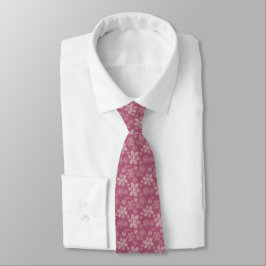 William Morris Pink Champagne Satin Floral Necktie Krawatte