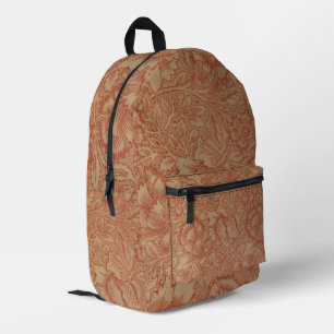 William Morris Pink Poppy Blume Floral Bedruckter Rucksack