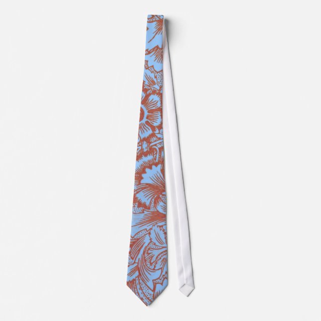 William Morris Pink Poppy Blume Floral Krawatte (Vorderseite)