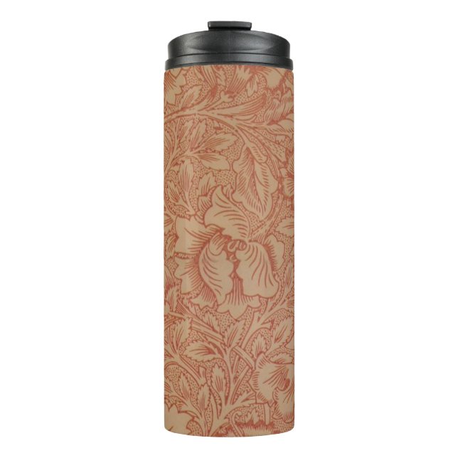 William Morris Pink Poppy Blume Floral Thermosbecher (Vorderseite)