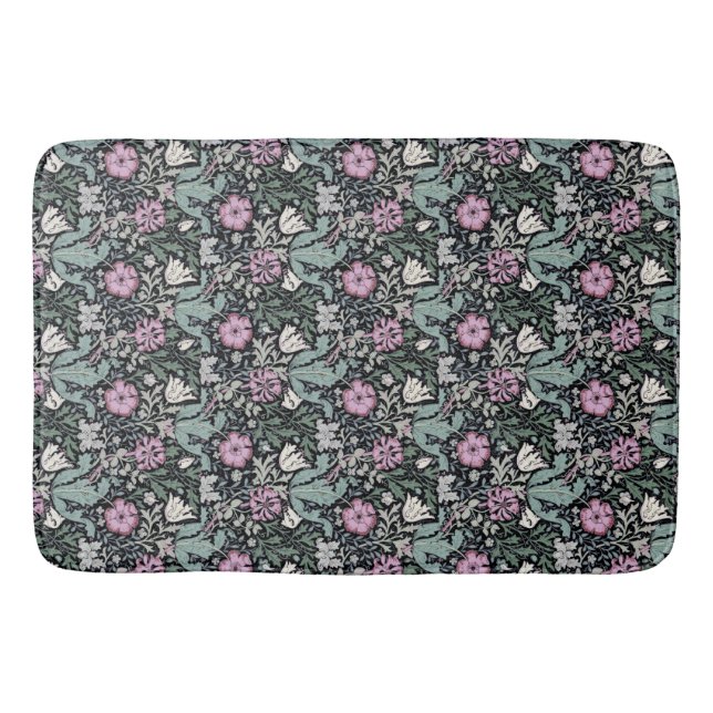 William Morris Pink Poppy Botanical Victorian  Badematte (Vorderseite)