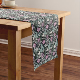 William Morris Pink Poppy Botanical Victorian  Kurzer Tischläufer