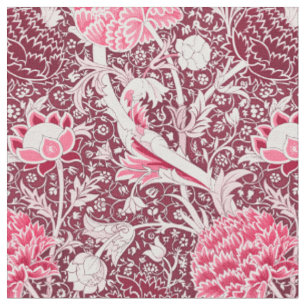 William Morris Pink-Rosa-Gold-Blumenmuster Stoff