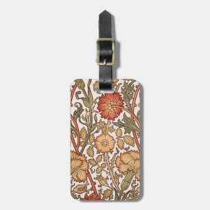 William Morris Pink Rose Blume Wallpaper Pattern Gepäckanhänger