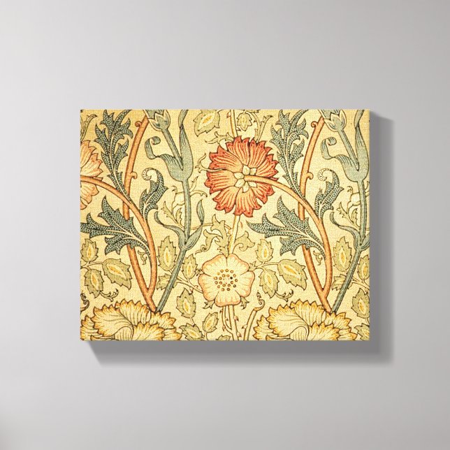 William Morris Pink Rose Blume Wallpaper Pattern Leinwanddruck (Vorderseite)