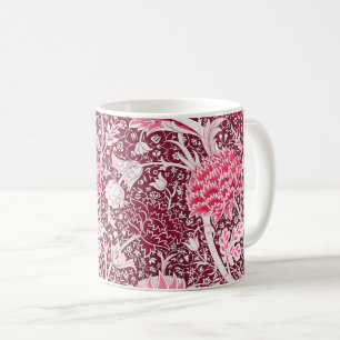 William Morris Pinke Rosen Gold Blumenmuster Kaffeetasse