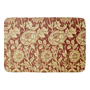 William Morris Pinks Red und White Badematte