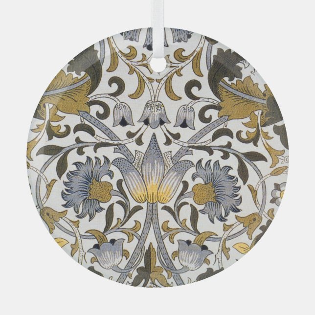 William morris plumpe Blume Ornament Aus Glas (Vorderseite)
