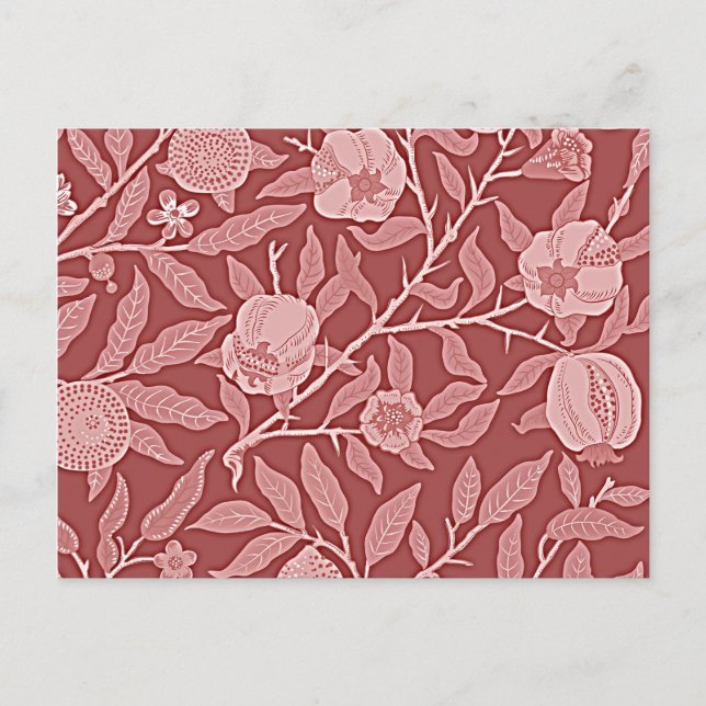 William Morris - Pomegranat-Design Postkarte (Vorderseite)