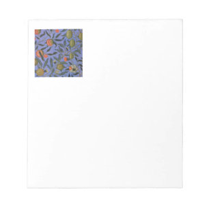 William Morris Pomegranate Blue Colorful Wallpaper Notizblock