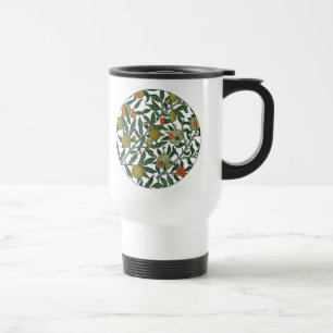 William Morris Pomegranate Blue Colorful Wallpaper Reisebecher