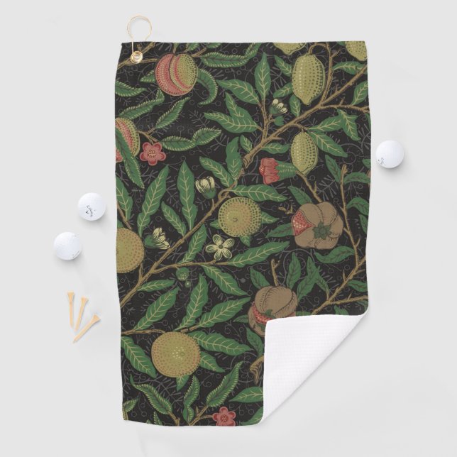 William Morris Pomegranate Classic Frucht Golfhandtuch (Insitu)