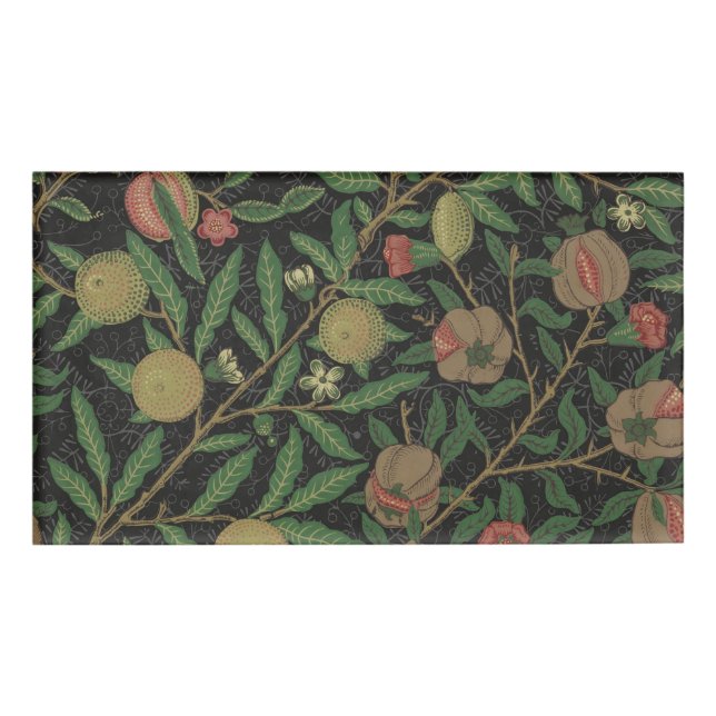 William Morris Pomegranate Classic Frucht Namenschild (Vorderseite)