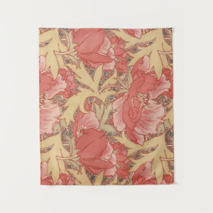 William Morris Poppies Floral Wandteppich