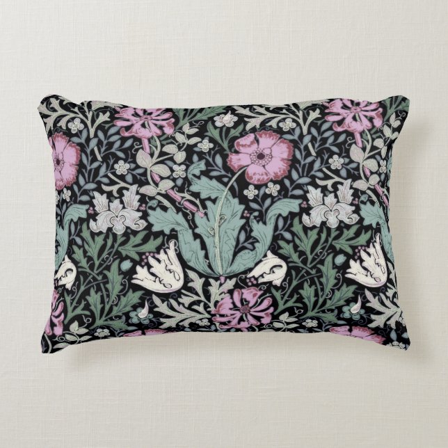 William Morris Poppy Botanical Victorian Wallpaper Dekokissen (Vorderseite)