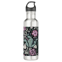 William Morris Poppy Botanical Victorian Wallpaper Edelstahlflasche